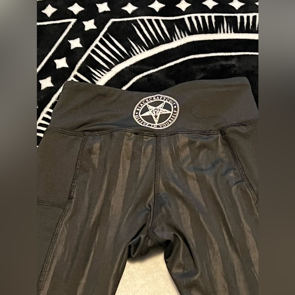Blackcraft Cult Black Stripe Active Leggings, XS - Picture 3 of 9